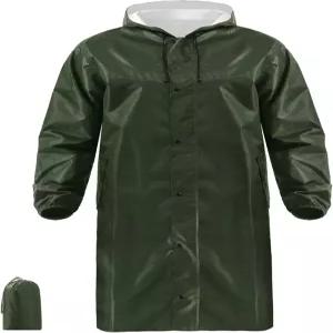 크릭 롱 레인 코트 후드 패커블 재킷 방수 경량 남성 직장 활동용 성인 여성