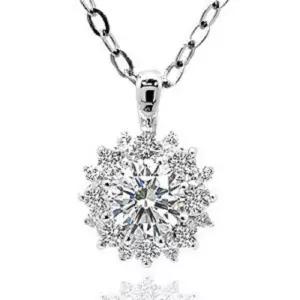 1캐럿 모이사나이트 다이아몬드 다이아 목걸이 프로포즈 발렌티나 5푼체인