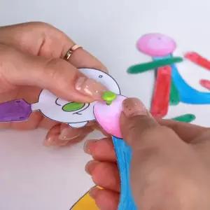 종이고정 인형관절 할핀 컬러 100P