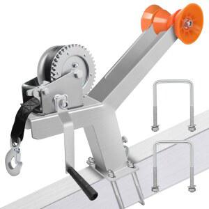 샹지 조정 가능한 보트 트레일러 윈치 포스트 1200파운드 윈치, 롤러가 있는 스탠드 3인치 x 4인치 텅, 스피드보트, 어선 및 모터보트용 마운트