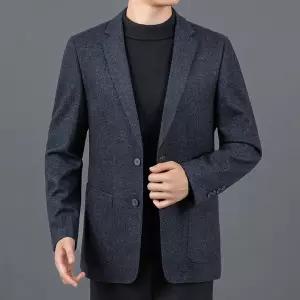 캐주얼 아이템 추동 싱글 코트 상의 남성정장자켓 트렌디 정장 논스톱 양모 자켓 HT4