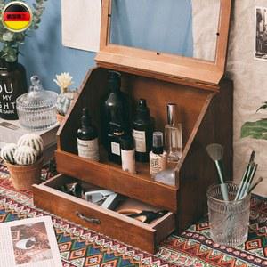 원목 우드 트레이 엔틱 메이크업 상자 보관