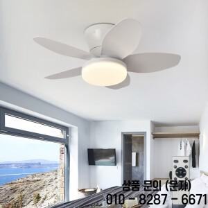 조명 및 리모콘이 포함된 25인치 천장 선풍기 매립형 Livin용 가역적이고 조용한 DC 모터 로우 프로파일