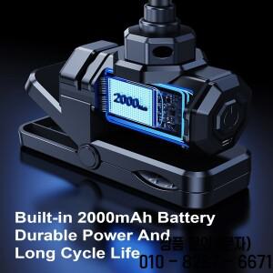 하이팍쿨 휴대용 접이식 선풍기 자동차 시트 등받이 클립형 USB 충전식 2000mAh 3단 속도 조절 호스 여름