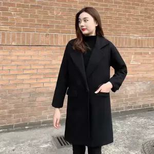 여성 추동 모직 검정 하프 러블리 코트 슬림핏 트렌드 다올4