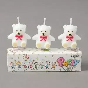 하얀곰 케익초 생일 소형 촛불 3개