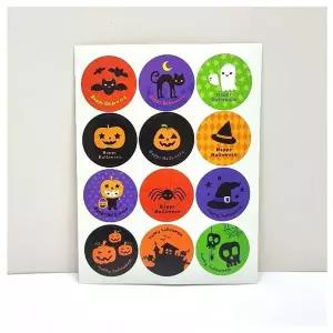 할로윈 원형 스티커