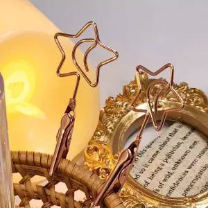 집게 메모 꽂이 별 로즈골드