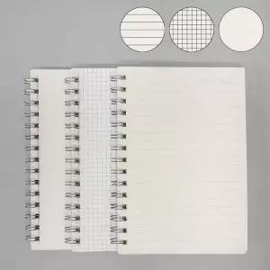 A5 반투명커버 스프링노트 공책 유선 체크 무지 80매