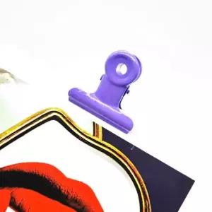 집게 사무실 작은 미니집게 퍼플 스틸 사무용