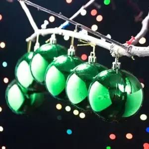 그린유광볼6p세트(8cm)트리장식볼