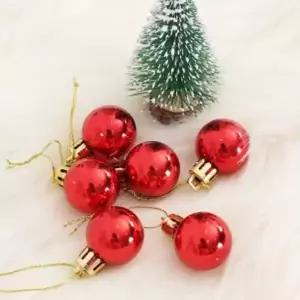 레드유광볼6p세트(3cm)트리꾸미기트리볼장식