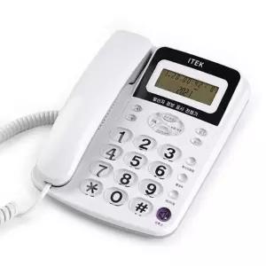 아이텍 CID 업소용 IK-300/화이트 전화기 유선전화기 카드단말기/FAX연결가능 발신자표시 사무용