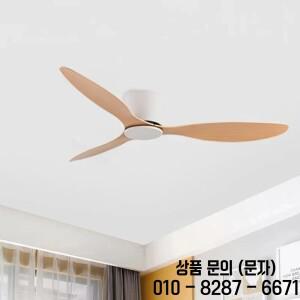 42 인치 천장 팬 빛 없음 DC 모터 원격 제어 냉각 램프 낮은 바닥 흰색 나무 검정색