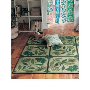 화문석 돗자리 카페트 고풍스런 130x195cm 6그리드 거실 왕골 녹색 축복 두께 왕골자리 12mm 가방