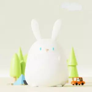 투랩 말랑토끼 LED 무드등 감성조명 귀여운 무선 밝기조절 수면등 수유등 실리콘 아기방