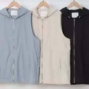 빅사이즈미시옷 집업 조끼 여성큰옷 스트링 후드 빅사