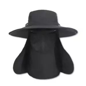 UV차단 BBS 버킷 사파리모자 BLACK 원예작업 낚시 등산 자외선차단 모자