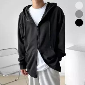 남자 투웨이 집업 후드 자켓 무지 트레이닝복 데일리