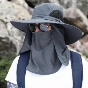 UV차단 BBS 버킷 사파리모자 GRAY 원예작업 낚시 등산 자외선차단 모자