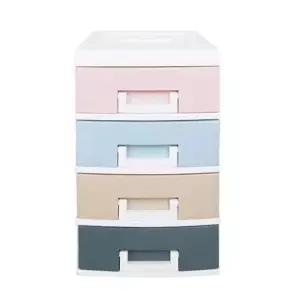 [생활] 정리함 4단 사무실 소품 서랍장 파스텔 아기용 수납박스 정리용품 색상 소형