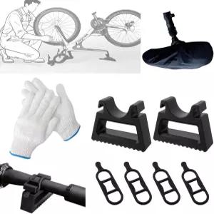 지오이코콘 휴대용 자전거 수리대 3종 번들 핸들바 잭 면 작업 장갑 방수 시트 커버 포함.산악 도로 도시