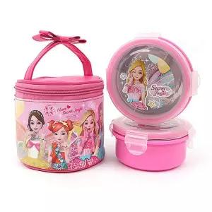 시크릿쥬쥬 가방 2단원형 스텐도시락세트