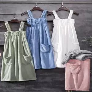 여성 밴딩 스커트 샤워가운 원피스 골프가운 목욕가운