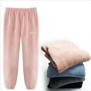 데일리룩 겨울 극세사 잠옷 바지 수면 여성 바지 이지웨어 여성