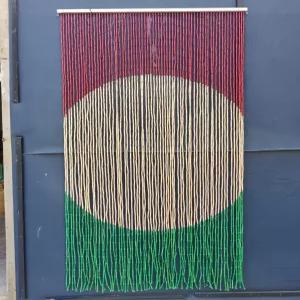 대나무 발커튼 현관문 문발 원형 가림막