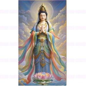 음보살 액자 그림 인테리어 부처님 A형 연꽃 벽걸이 불교용품