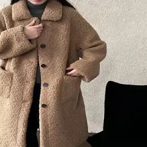 여자 동계 데일룩 코트 모피 양털 신상 도톰한 털 일체형 친환경롱 DAOL4