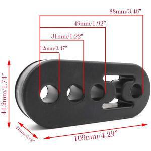 2/4 배기 파이프 행거 고무 브래킷 충격 흡수 보호 자동차 차량용 호환 시스템 범용 호환 머플러