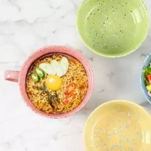 라면기 도자기 면기 전자레인지용 밀폐용기 찬통