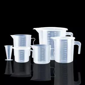 뚜껑있는 계량컵 손잡이 베이킹 투명눈금 비커 대형 용기