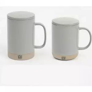 머그잔 도자기 커피잔 2P 세트 민트그레이