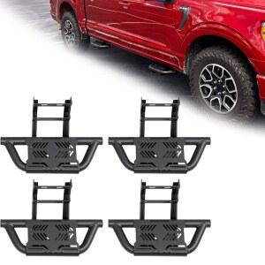 [미국배송] DODGE RAM 1500 크루 CAB 2019-2026 EZ 사이드 스텝 액세서리에 적합한 트럼게티 4PCS 러닝 보드