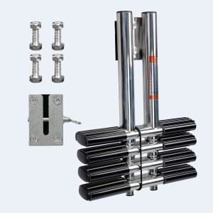 신쿤마린 4단 보트 사다리, 저급 어선용 스테인리스 다이브 탑승 미끄럼 방지 트레드가 장착된 대형 선박