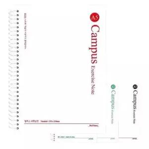 [문구] 무선 A5 스프링 연습장 화이트 랜덤 5개 4세트 노트