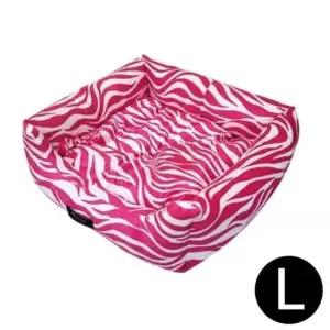 [반려] 핑크 L 강아지 침대 포근애 사각방석 지브라