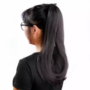 롱 웨이브 포니테일 가발 긴머리 부분 가발 집게핀