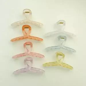 컬러 투명 꼬임 집게핀