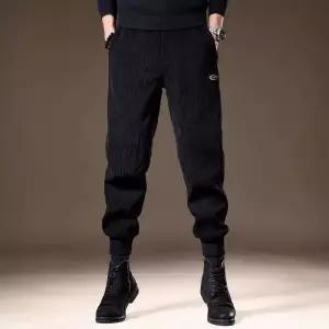 팬츠 검정 캐주얼 가을 남자바지 면린넨 면바지 헤비 코듀로이 조거 루즈핏 맨투맨 원템3