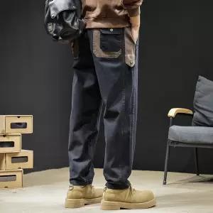 바지 캐주얼 빅사이즈 테이퍼드 면린넨 남자바지 스판 일자 면바지 봄가을 카고 원템3