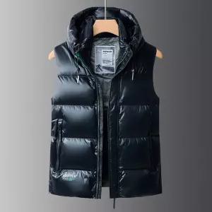 님성 데일리 조끼 캐쥬얼 추동 패딩 솔리드 탈부착 후드 캐주얼 두꺼운 집업 민소매 다올4