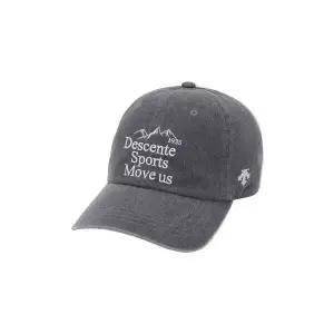 데상트 공용 스포츠베이직 워딩 코튼 볼캡 BQ123UCP17-DGRY
