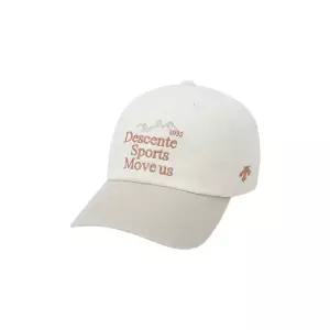 데상트 공용 스포츠베이직 워딩 코튼 볼캡 BQ123UCP17-IVY0