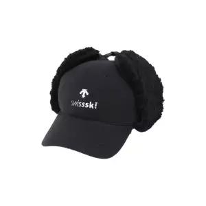 데상트 공용 퍼 귀달이 볼캡 BP423SCPO1-BLK0