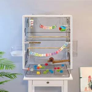 아크릴 새장 놀이터 보금자리 새 투명