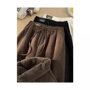 남성 데일리 바지 면린넨 겨울 기모 도톰한 스웨이드 와이드 하이웨스트 슬림핏 일자 코듀로이 맨투맨 다올